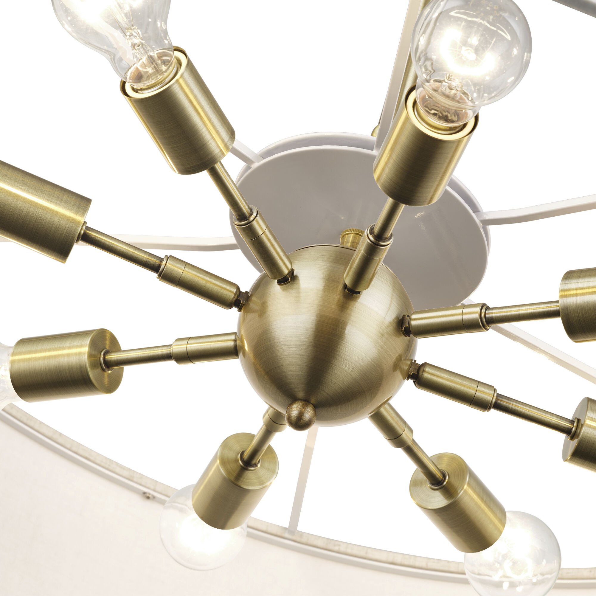 Manorwood 8 Light 32 inch Antique Brass Pendant Chandelier Ceiling Light, Large